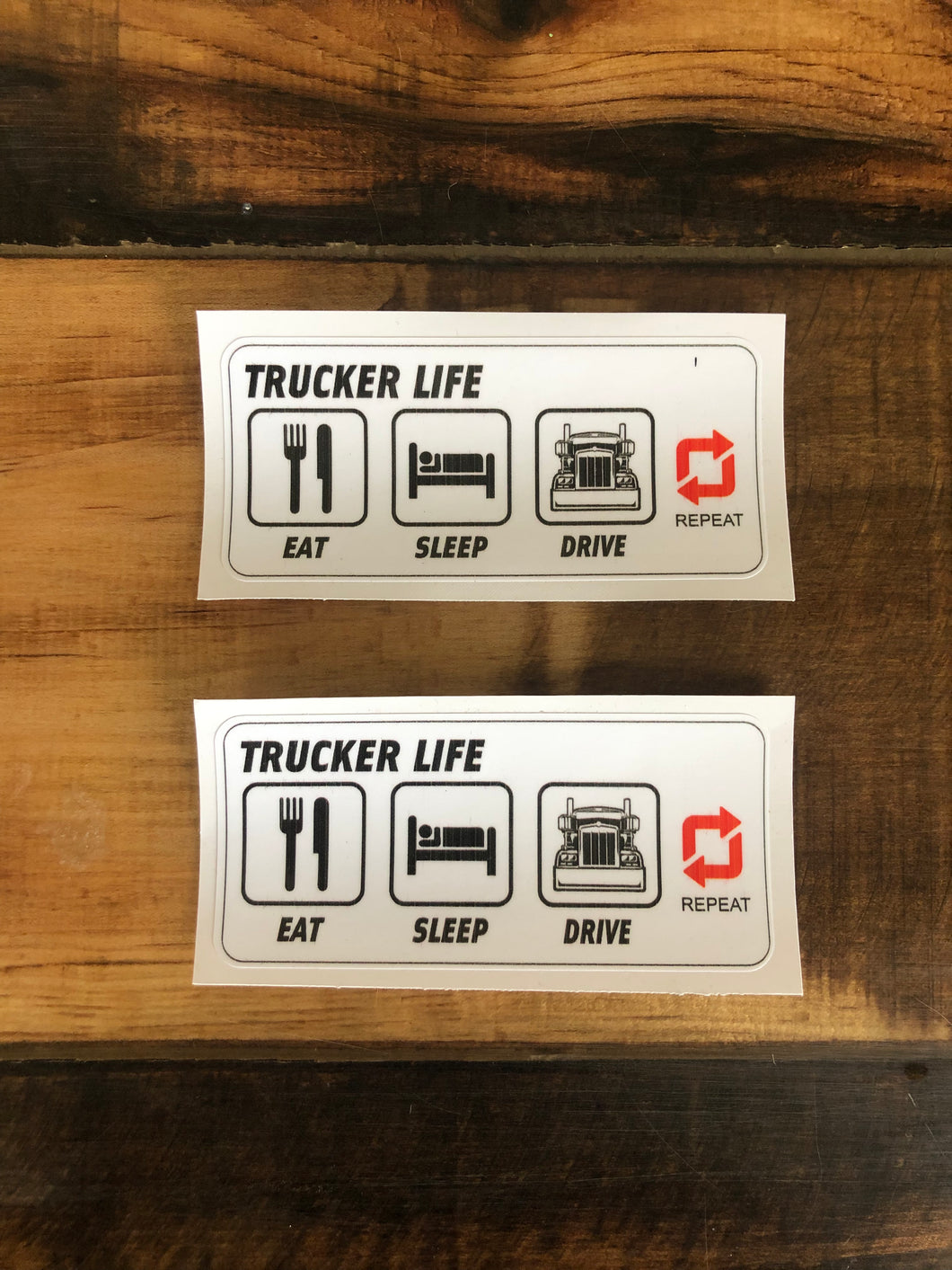 TRUCKER LIFE EAT-SLEEP-DRIVE DECAL SET